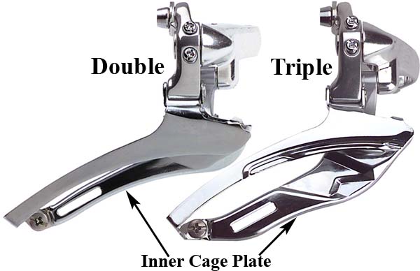 Front discount derailleur angle