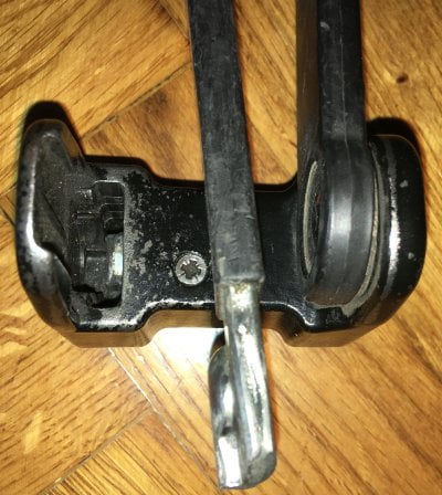 Locking mechanism - should hold the steel rod in place when locked, preventing it from being pulled out by brute force.