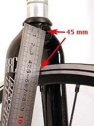 Brake mounting hole distance.