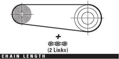 Mountain bike store chain size chart