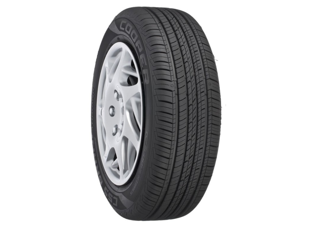Flat and wide car tyre profile.