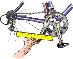 Measuring chain stretch with a ruler