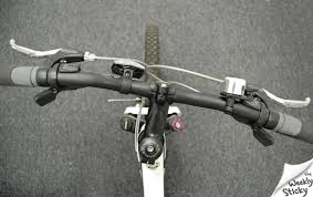 Misaligned handlebars. This can probably be easily fixed by loosening bar bolts and putting them back into place.