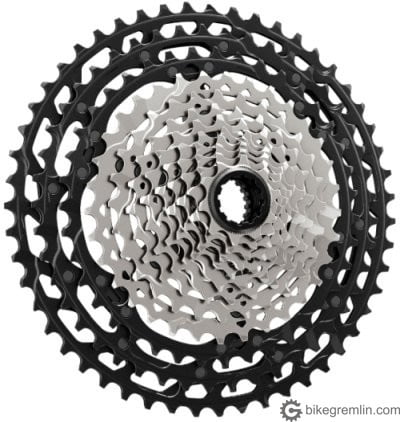 Shimano 12-speed MTB cassette with the Hyperglide+ mounting interface.