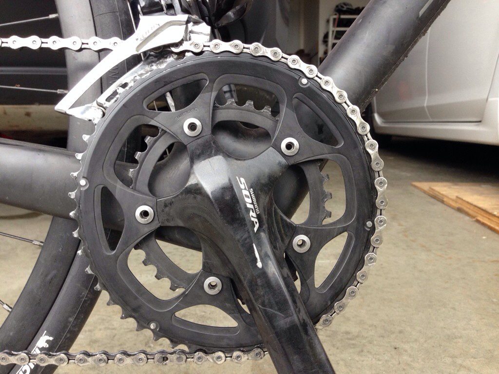 triple front derailleur on double chainring