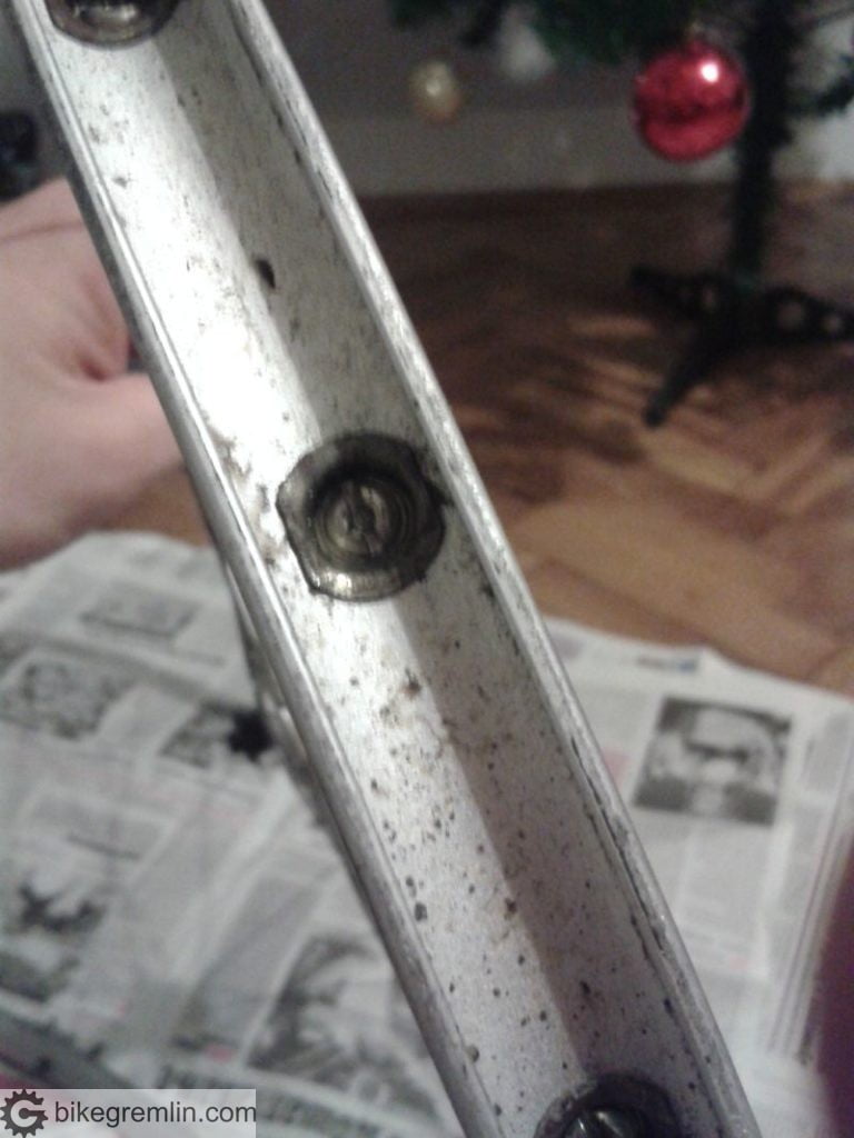 Inside of the rim before cleaning