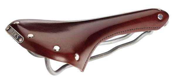 Leather bicycle saddle. Picture 3