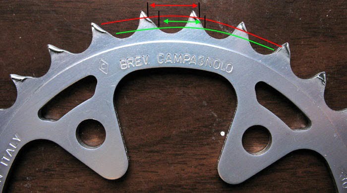 Worn deals front chainring