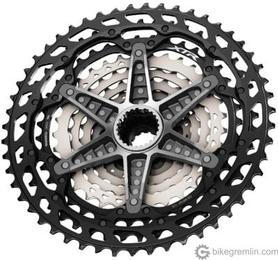 Shimano CS-M9100 12-speed cassette back side - spider carrying large sprockets is visible. Picture 4b