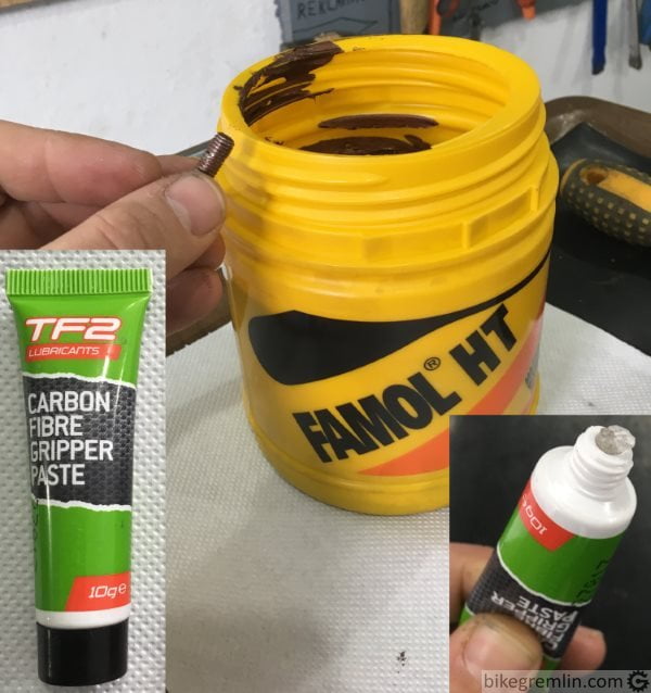 Carbon grease store for bikes