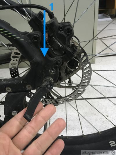 Quick release front store wheel disc brakes