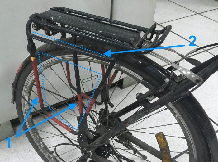 Mounting a backpack and panniers on a bicycle BikeGremlin