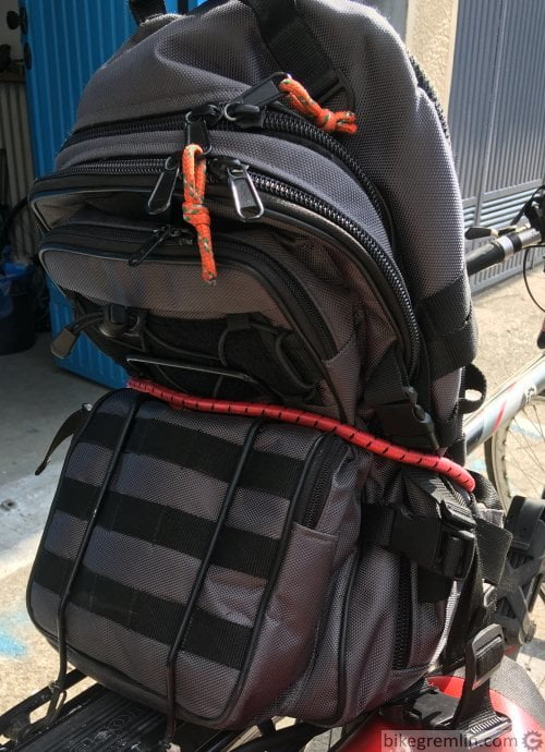Backpack secured with a bungee cord Picture 9