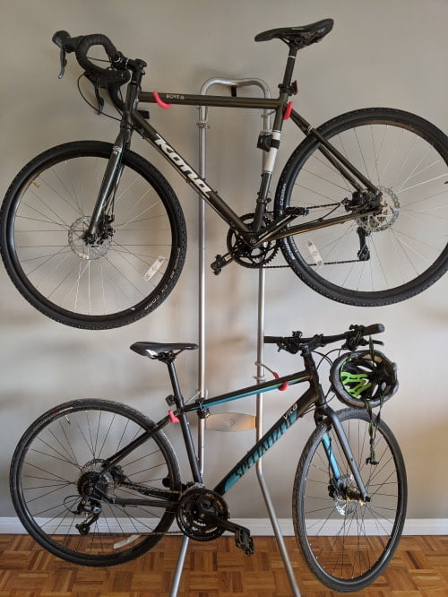 Bicycle wall mount stand - locked & loaded :)