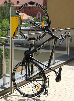 Automated lifting and bringing the bicycle down - Parkis Bike Lift