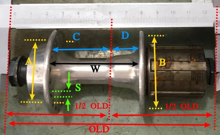 Hub measurement for bicycle wheelbuilding BikeGremlin