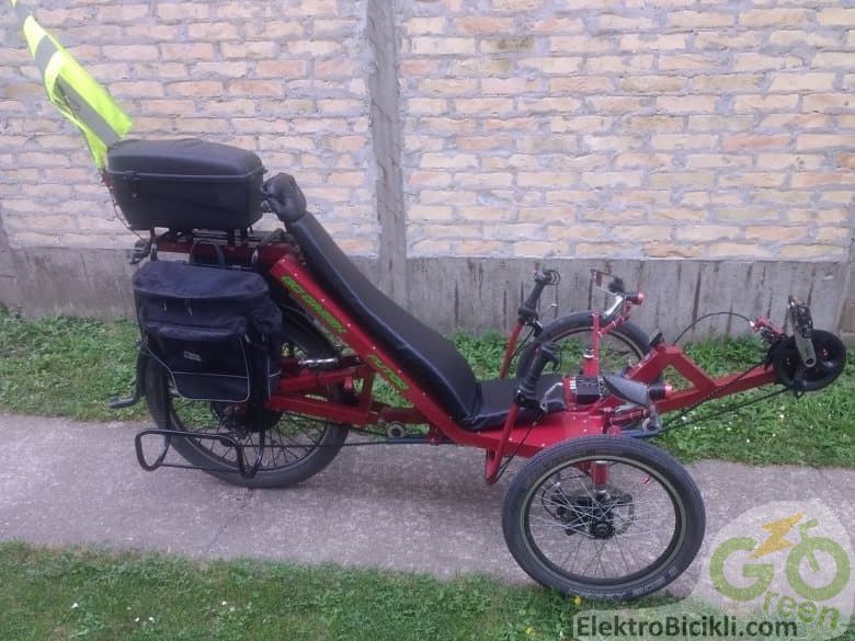 Mounted luggage rack with panniers - ready for long journeys