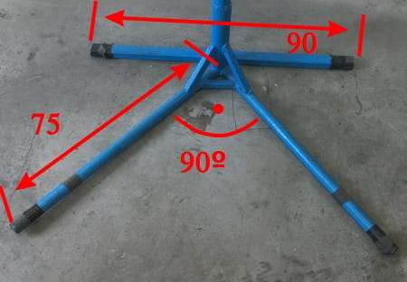 Repair stand's base dimensions
