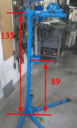 bike repair stand measurements