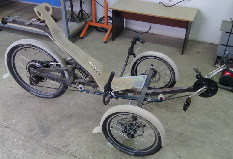 Finished electric recumbent tricycle prototype