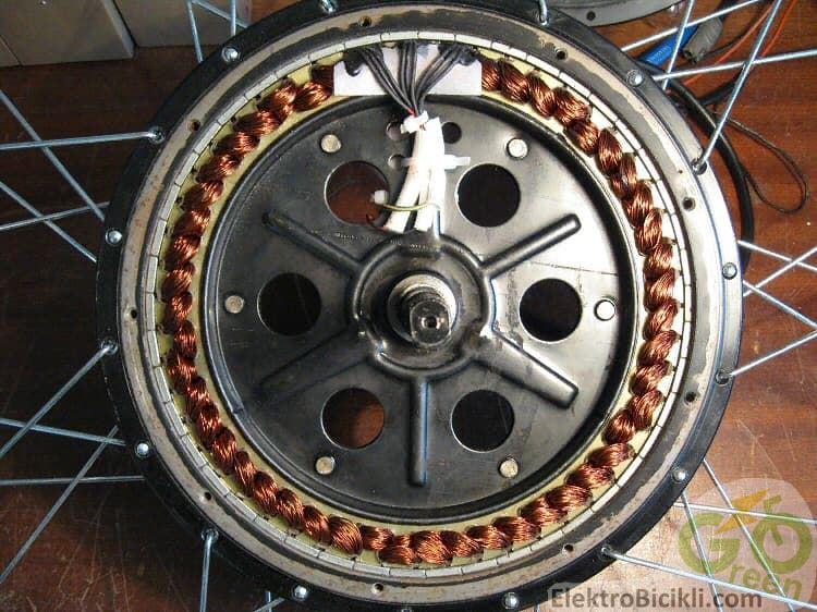 The inside of an electric bicycle motor