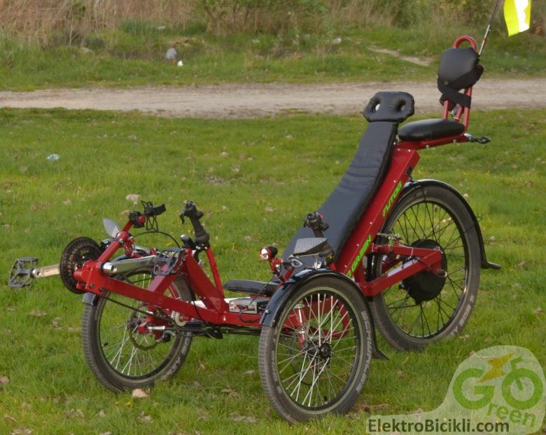 Electric recumbent ready for riding