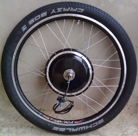 Rear wheel with a 1700W electric motor
