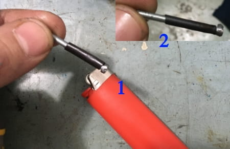 Adding shrink tubing over a screw's body