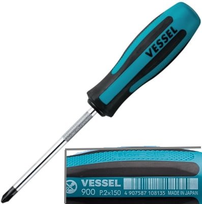 Vessel 900 Series standard JIS tip screwdrivers
