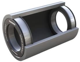 BB30 press-fit bearings with frame shell – cross-section
