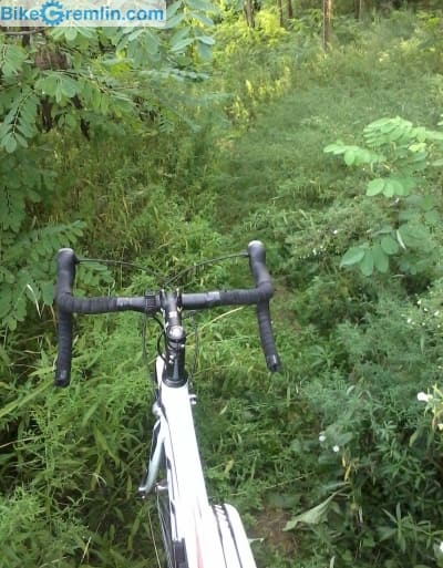 Well built road bicycle in the woods - it's possible, and quite nice :)