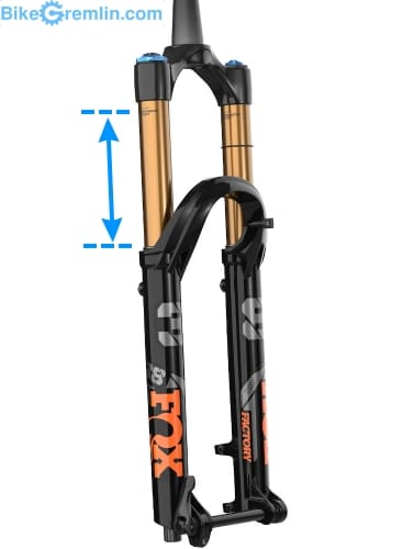 Suspension fork travel