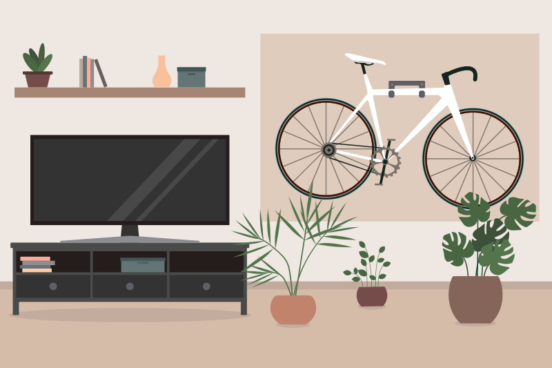 How to store a bicycle indoors?