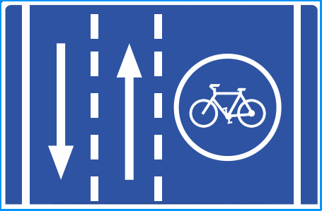 Bicycle lane sign