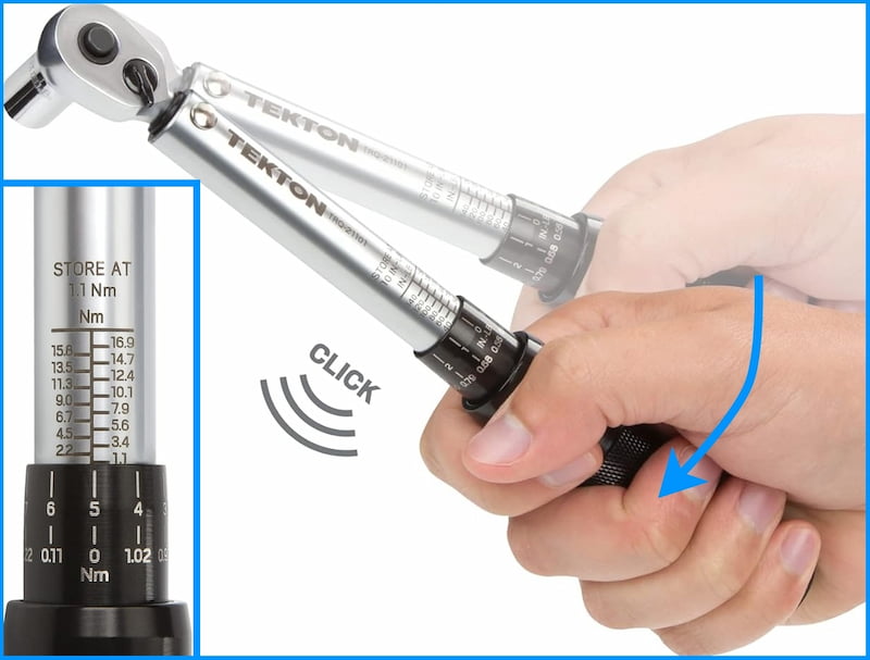 Click type torque wrench torque setting and use