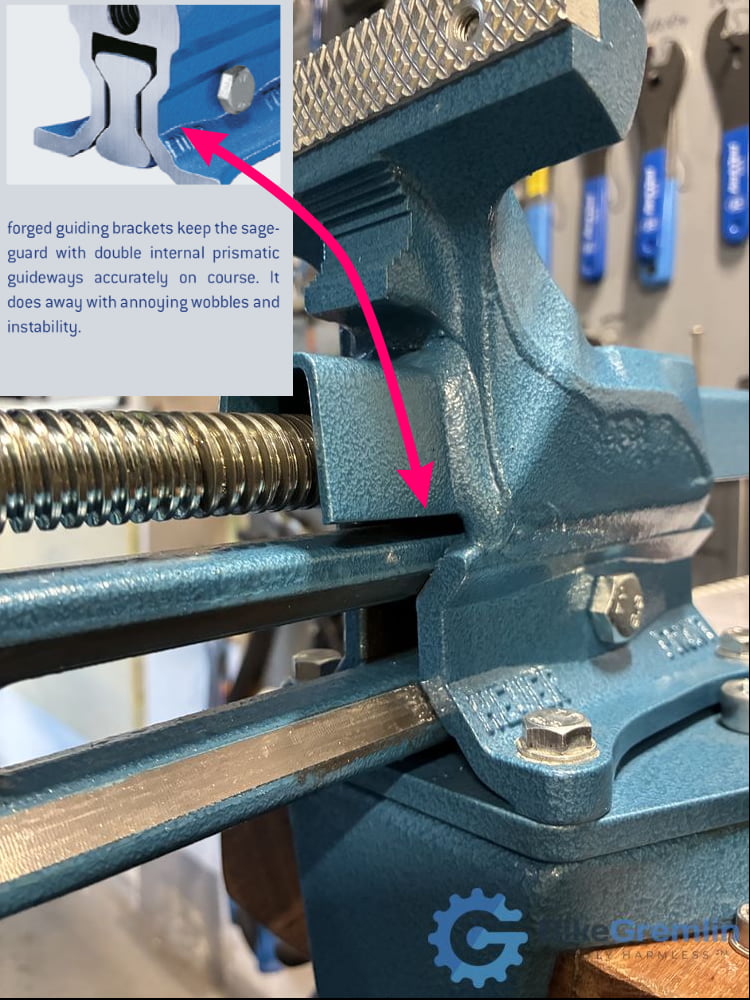 Brockhaus HEUER vice slider design that plays to the strengths of the material used