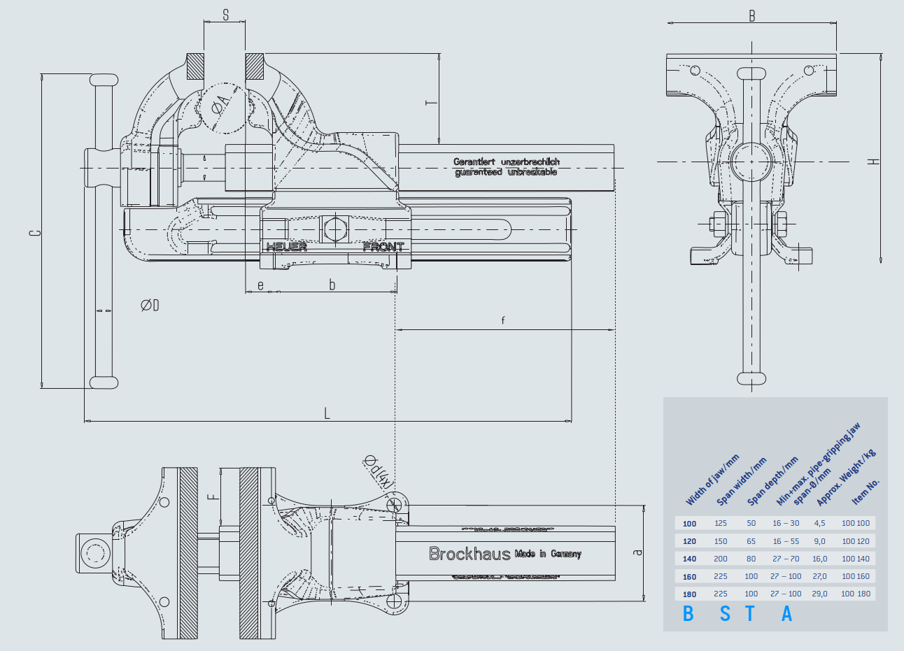 Vide dimensions sketch and notation