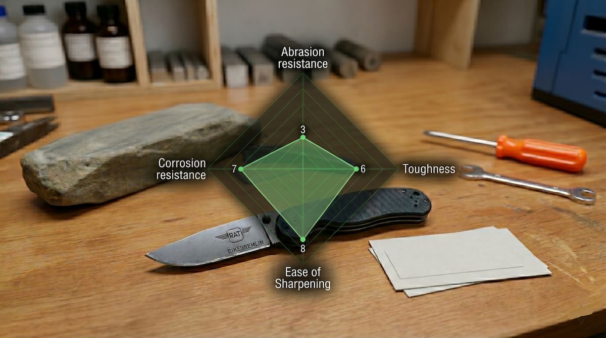 Interactive knife steel database